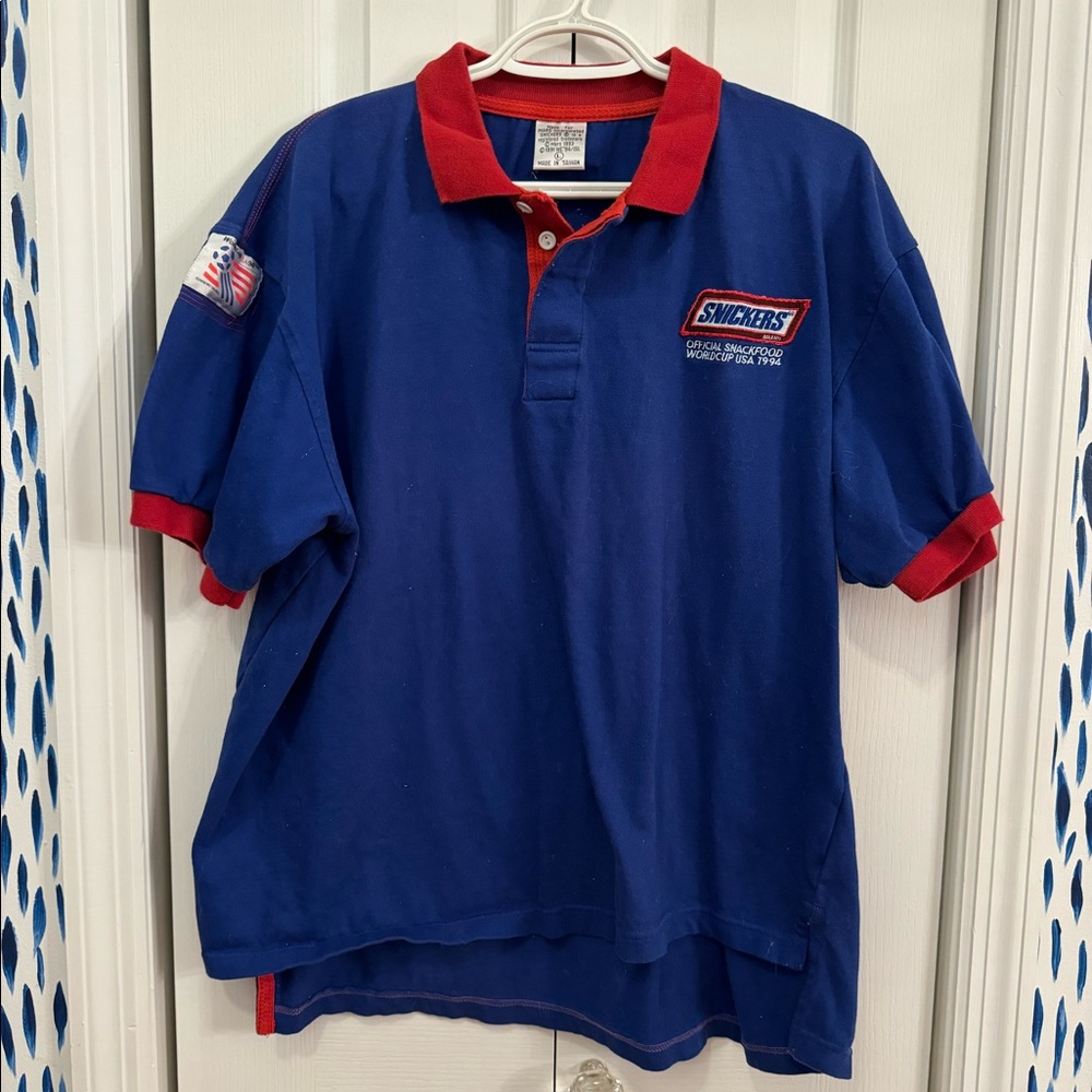 Men’s Vintage 1994 Snickers USA World Cup Polo - Size Large - Great Condition